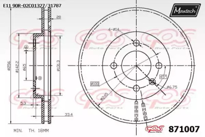 Тормозной диск MAXTECH 871007.0000