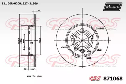 Тормозной диск MAXTECH 871068.0000