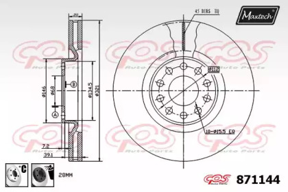 Тормозной диск MAXTECH 871144.6060