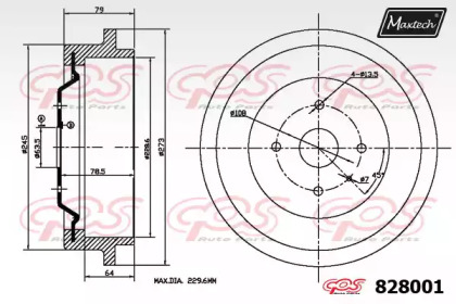 Тормозный барабан MAXTECH 828001.0000