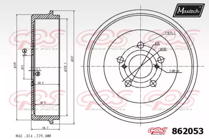 Тормозный барабан MAXTECH 862053.0000