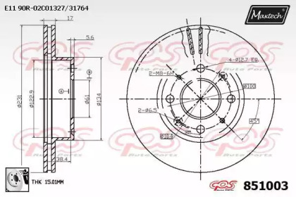 Тормозной диск MAXTECH 851003.0080