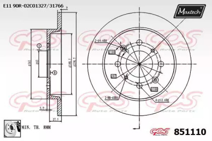 Тормозной диск MAXTECH 851110.0080