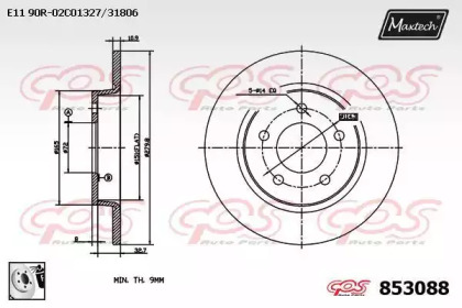 Тормозной диск MAXTECH 853088.0080