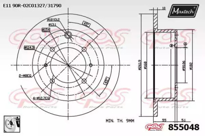 Тормозной диск MAXTECH 855048.0080