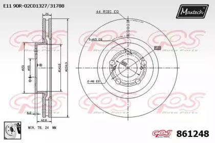 Тормозной диск MAXTECH 861248.0080