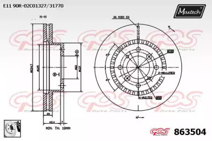 Тормозной диск MAXTECH 863504.0080