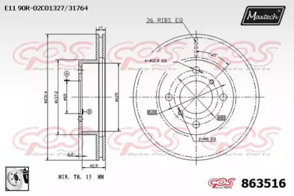 Тормозной диск MAXTECH 863516.0080