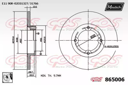 Тормозной диск MAXTECH 865006.0080