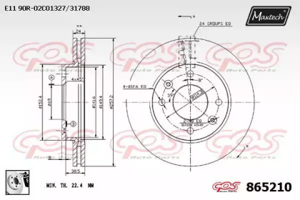 Тормозной диск MAXTECH 865210.0080