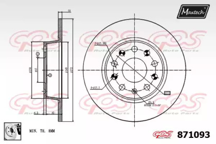 Тормозной диск MAXTECH 871093.0080