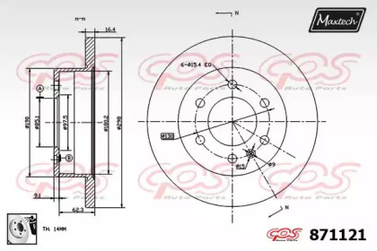 Тормозной диск MAXTECH 871121.0080