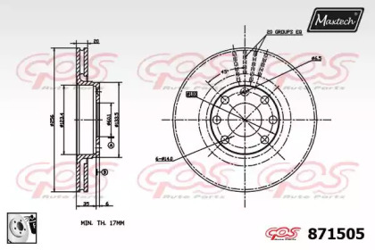 Тормозной диск MAXTECH 871505.0080