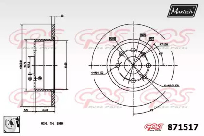 Тормозной диск MAXTECH 871517.0080