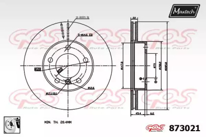 Тормозной диск MAXTECH 873021.0080