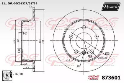 Тормозной диск MAXTECH 873601.0080