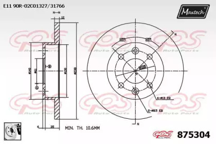 Тормозной диск MAXTECH 875304.0080