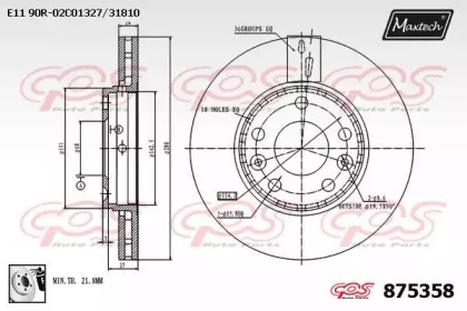 Тормозной диск MAXTECH 875358.0080