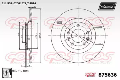 Тормозной диск MAXTECH 875636.0080