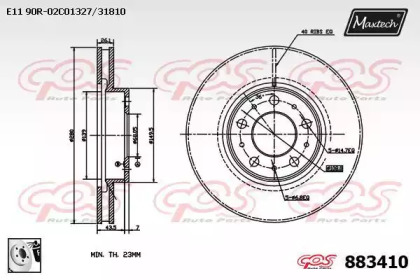 Тормозной диск MAXTECH 883410.0080