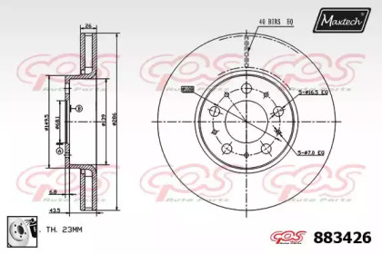 Тормозной диск MAXTECH 883426.0080