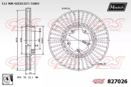 Тормозной диск MAXTECH 827026.0080