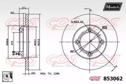 Тормозной диск MAXTECH 853062.0080