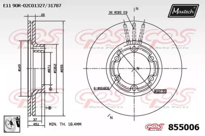 Тормозной диск MAXTECH 855006.0080