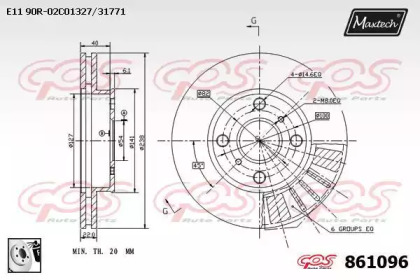 Тормозной диск MAXTECH 861096.0080