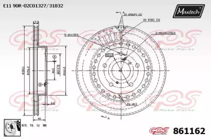 Тормозной диск MAXTECH 861162.0080