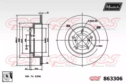 Тормозной диск MAXTECH 863306.0080