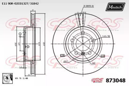 Тормозной диск MAXTECH 873048.0080