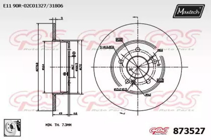 Тормозной диск MAXTECH 873527.0080