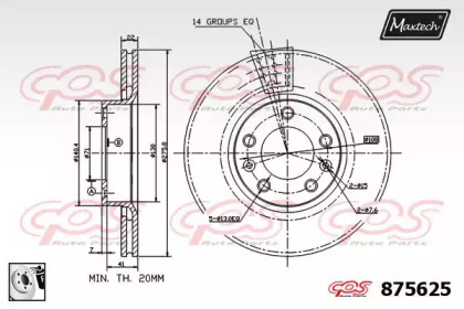 Тормозной диск MAXTECH 875625.0080