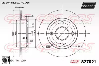 Тормозной диск MAXTECH 827021.0060