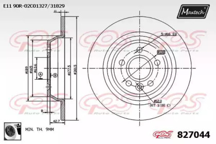 Тормозной диск MAXTECH 827044.0060