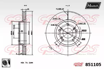 Тормозной диск MAXTECH 851105.0060