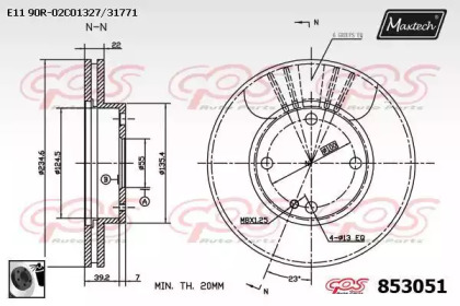 Тормозной диск MAXTECH 853051.0060