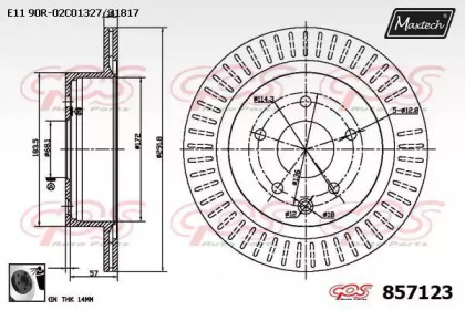 Тормозной диск MAXTECH 857123.0060