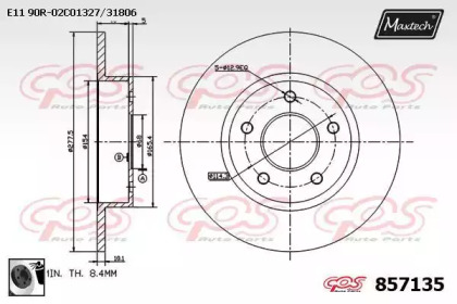 Тормозной диск MAXTECH 857135.0060