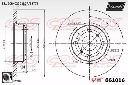 Тормозной диск MAXTECH 861016.0060