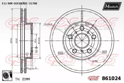 Тормозной диск MAXTECH 861024.0060