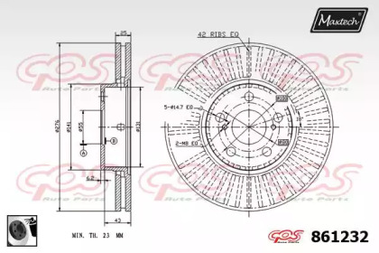 Тормозной диск MAXTECH 861232.0060