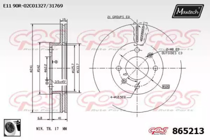 Тормозной диск MAXTECH 865213.0060