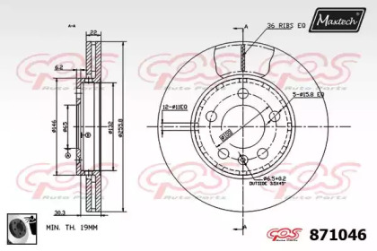 Тормозной диск MAXTECH 871046.0060