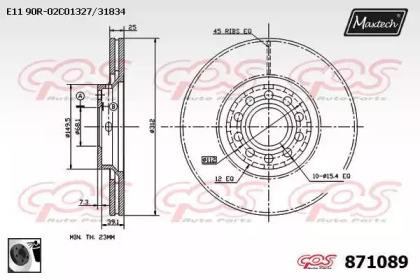 Тормозной диск MAXTECH 871089.0060