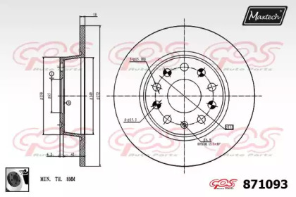 Тормозной диск MAXTECH 871093.0060