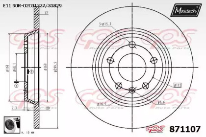 Тормозной диск MAXTECH 871107.0060