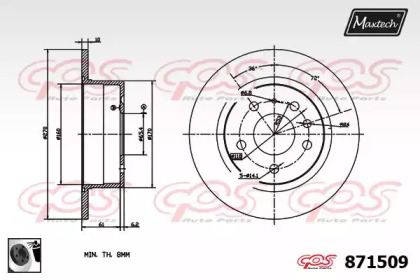 Тормозной диск MAXTECH 871509.0060