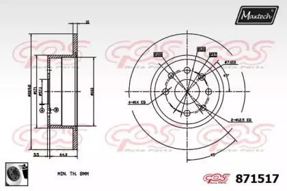 Тормозной диск MAXTECH 871517.0060